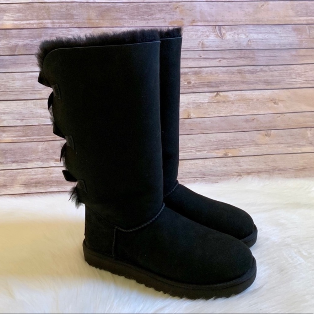 UGG Black Bailey Bow Tall II Boots - Picture 5 of 7